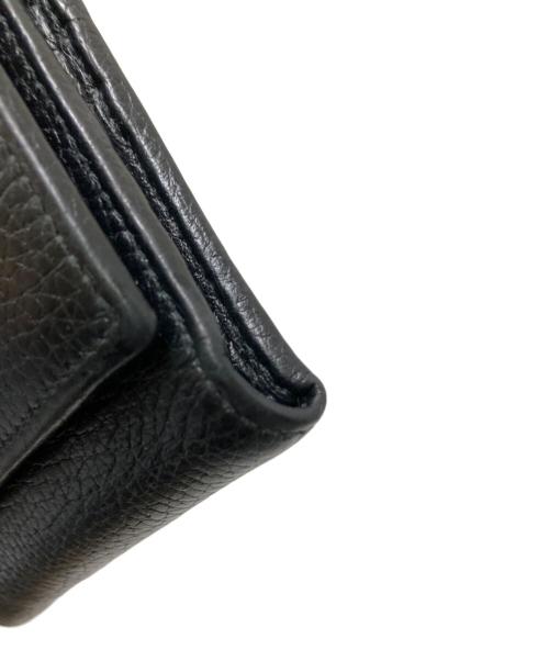 GUCCI（グッチ）GUCCI (グッチ) インターロッキングG レザー 三つ折り財布 ブラック サイズ:下記参照の古着・服飾アイテム