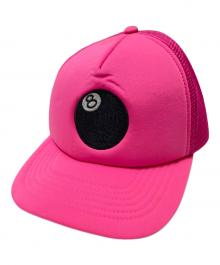 stussy（ステューシー）の古着「8 Ball Trucker Cap」｜ピンク
