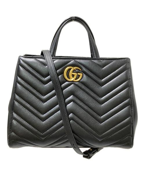 GUCCI（グッチ）GUCCI (グッチ) キルティングトップハンドル2WAYバッグ ブラック サイズ:下記参照の古着・服飾アイテム