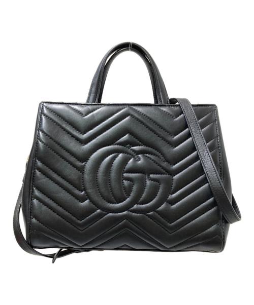 GUCCI（グッチ）GUCCI (グッチ) キルティングトップハンドル2WAYバッグ ブラック サイズ:下記参照の古着・服飾アイテム