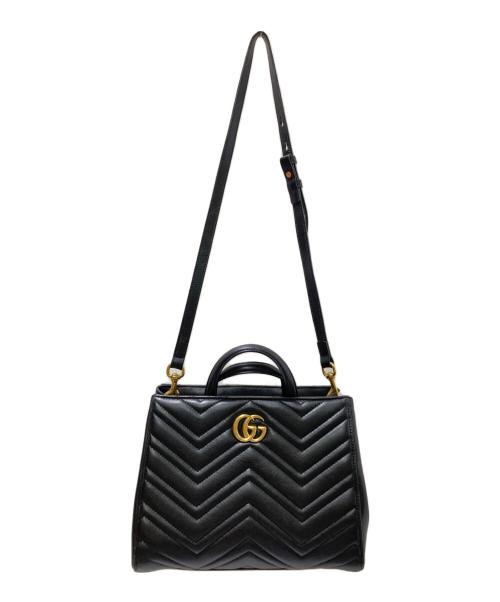 GUCCI（グッチ）GUCCI (グッチ) キルティングトップハンドル2WAYバッグ ブラック サイズ:下記参照の古着・服飾アイテム