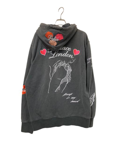 PALACE（パレス）PALACE (パレス) love letter hood グレー サイズ:Sの古着・服飾アイテム