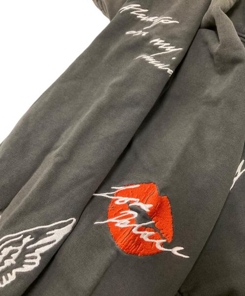 PALACE（パレス）PALACE (パレス) love letter hood グレー サイズ:Sの古着・服飾アイテム