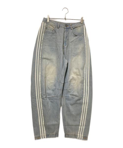 adidas（アディダス）adidas (アディダス) バナナフィット ウォッシュドデニムパンツ インディゴ サイズ:27の古着・服飾アイテム