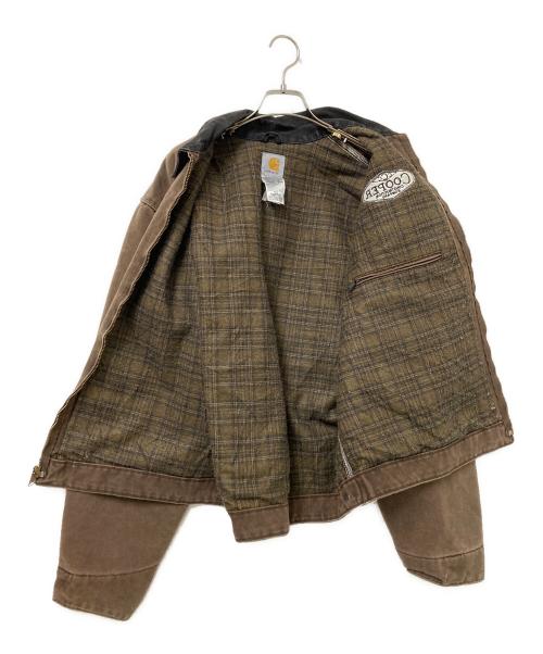 CarHartt（カーハート）CarHartt (カーハート) 企業刺繍デトロイトジャケット ブラウン×ブラック サイズ: Lの古着・服飾アイテム