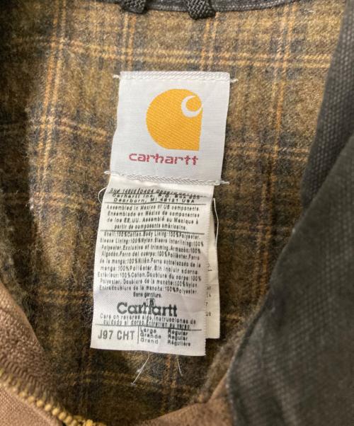 CarHartt（カーハート）CarHartt (カーハート) 企業刺繍デトロイトジャケット ブラウン×ブラック サイズ: Lの古着・服飾アイテム