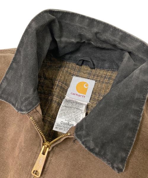 CarHartt（カーハート）CarHartt (カーハート) 企業刺繍デトロイトジャケット ブラウン×ブラック サイズ: Lの古着・服飾アイテム