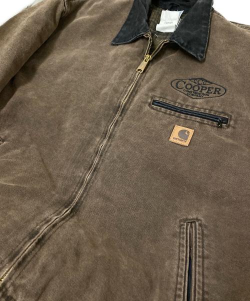 CarHartt（カーハート）CarHartt (カーハート) 企業刺繍デトロイトジャケット ブラウン×ブラック サイズ: Lの古着・服飾アイテム