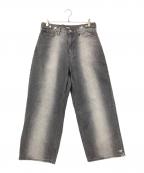 X-LARGEエクストララージ）の古着「FADED BAGGY DENIM PANTS」｜グレー