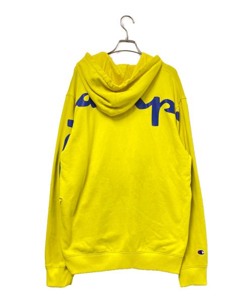 Champion（チャンピオン）Champion (チャンピオン) SUPREME (シュプリーム) Hooded Sweatshirt イエロー サイズ:Lの古着・服飾アイテム