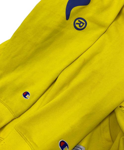 Champion（チャンピオン）Champion (チャンピオン) SUPREME (シュプリーム) Hooded Sweatshirt イエロー サイズ:Lの古着・服飾アイテム