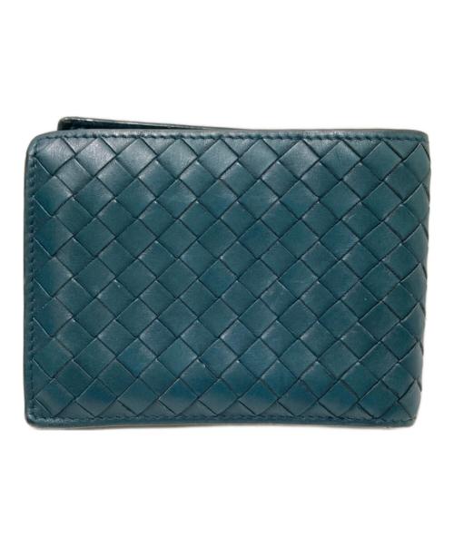 BOTTEGA VENETA（ボッテガベネタ）BOTTEGA VENETA (ボッテガベネタ) 2つ折り財布 ネイビー サイズ:下記参照の古着・服飾アイテム