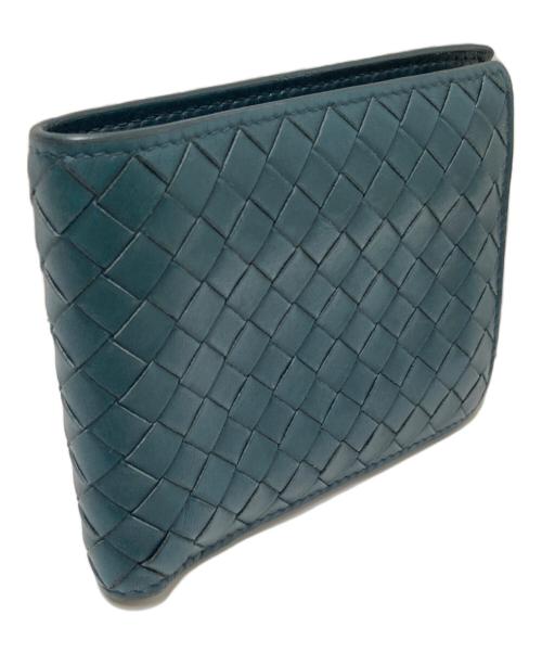 BOTTEGA VENETA（ボッテガベネタ）BOTTEGA VENETA (ボッテガベネタ) 2つ折り財布 ネイビー サイズ:下記参照の古着・服飾アイテム