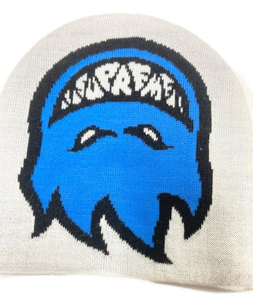 SUPREME（シュプリーム）SUPREME (シュプリーム) SPITFIRE (スピットファイア) Beanie ブルー×ホワイト サイズ:下記参照の古着・服飾アイテム