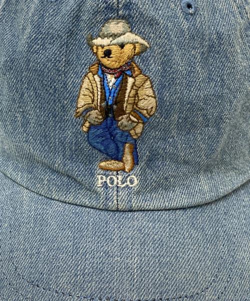POLO RALPH LAUREN（ポロ・ラルフローレン）POLO RALPH LAUREN (ポロ・ラルフローレン) Polo Bear Denim Ball Cap インディゴ サイズ:下記参照の古着・服飾アイテム