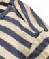 中古・古着 Yohji Yamamoto pour homme (ヨウジヤマモト プールオム) コットンリネンボーダーカットソー ブルー×ホワイト サイズ:3：10000円