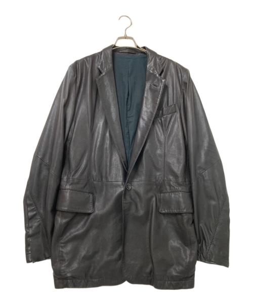 Y's for men（ワイズフォーメン）Y's for men (ワイズフォーメン) ラムレザーテーラードジャケット ブラック サイズ:4の古着・服飾アイテム