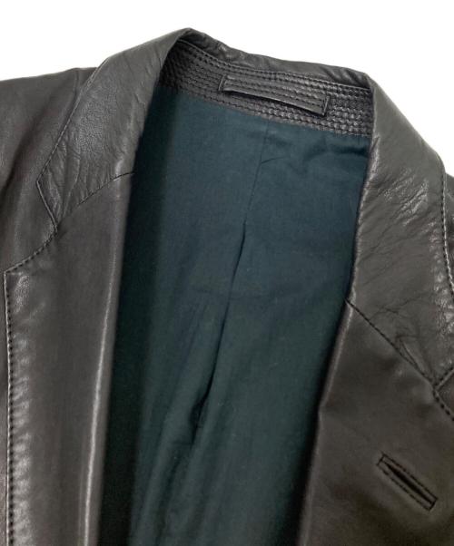 Y's for men（ワイズフォーメン）Y's for men (ワイズフォーメン) ラムレザーテーラードジャケット ブラック サイズ:4の古着・服飾アイテム