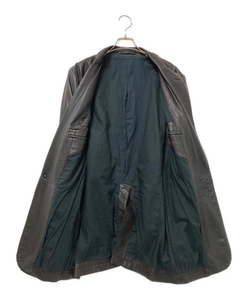 Y's for men（ワイズフォーメン）Y's for men (ワイズフォーメン) ラムレザーテーラードジャケット ブラック サイズ:4の古着・服飾アイテム