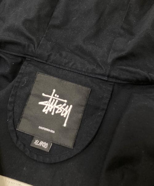 stussy（ステューシー）stussy (ステューシー) フーデッドジャケット ネイビー×ホワイト サイズ:XLの古着・服飾アイテム