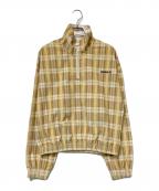 adidasアディダス）の古着「TARTAN HALF ZIP」｜ホワイト×ベージュ