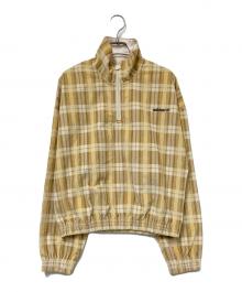 adidas（アディダス）の古着「TARTAN HALF ZIP」｜ホワイト×ベージュ
