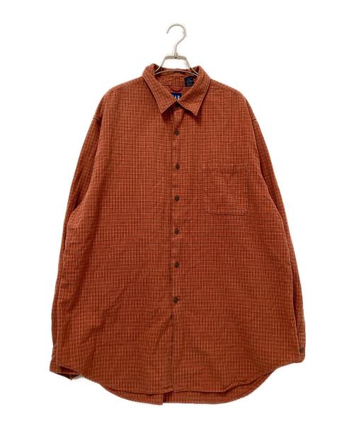 GAP（ギャップ）GAP (ギャップ) 90sコットンチェックシャツ グリーン×オレンジ サイズ:XLの古着・服飾アイテム