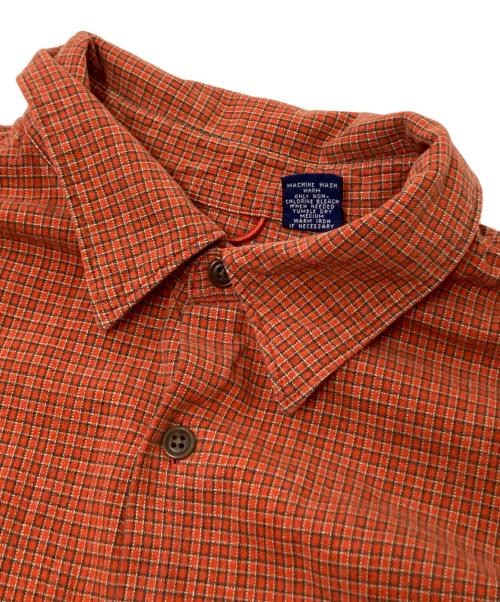 GAP（ギャップ）GAP (ギャップ) 90sコットンチェックシャツ グリーン×オレンジ サイズ:XLの古着・服飾アイテム