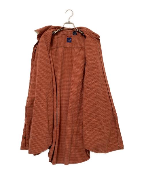 GAP（ギャップ）GAP (ギャップ) 90sコットンチェックシャツ グリーン×オレンジ サイズ:XLの古着・服飾アイテム