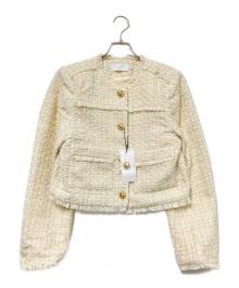 moussy（マウジー）の古着「COMPACT TWEED ジャケット」｜ベージュ