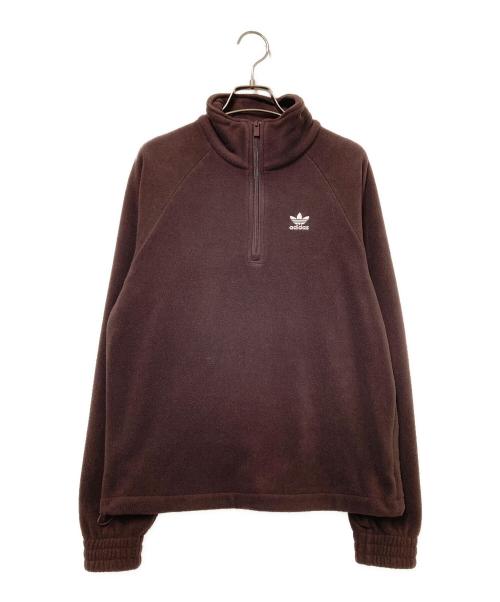 adidas（アディダス）adidas (アディダス) ニュートラルコート 1/4ジップ トラックトップ ブラウン サイズ:Sの古着・服飾アイテム