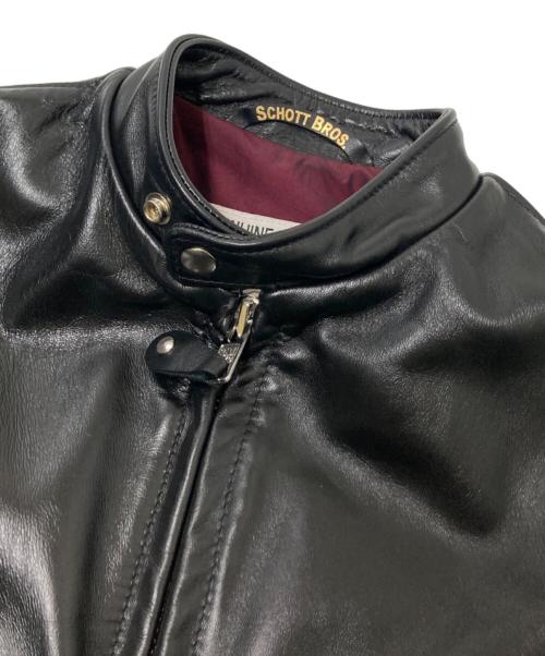 Schott（ショット）Schott (ショット) 641XXHホースハイドシングルライダースレザージャケット ブラック サイズ:36の古着・服飾アイテム