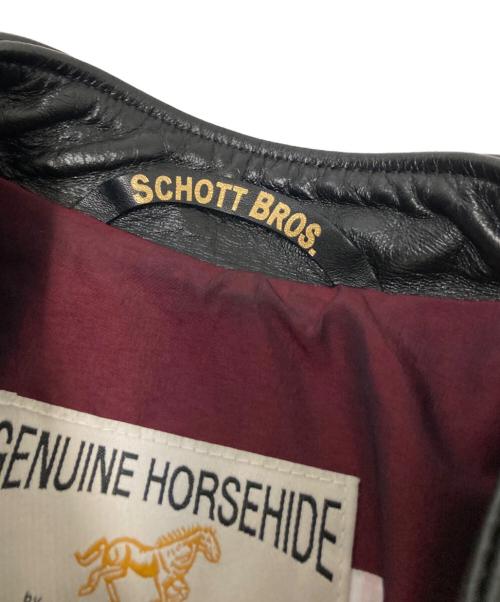 Schott（ショット）Schott (ショット) 641XXHホースハイドシングルライダースレザージャケット ブラック サイズ:36の古着・服飾アイテム