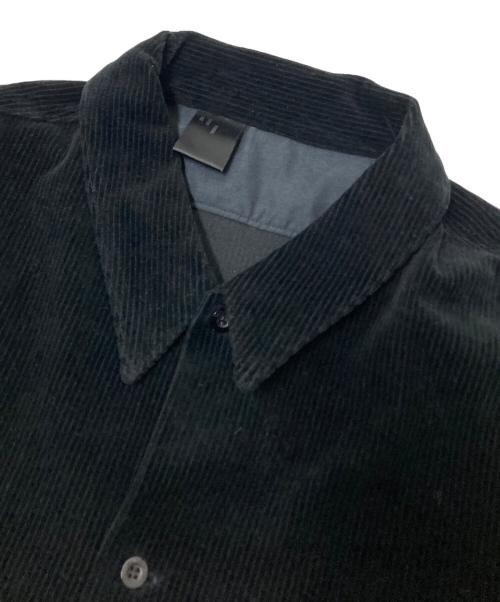 N.HOOLYWOOD（エヌ ハリウッド）N.HOOLYWOOD (エヌ ハリウッド) CORDUROY WIDE SHIRT ブラック サイズ:38の古着・服飾アイテム