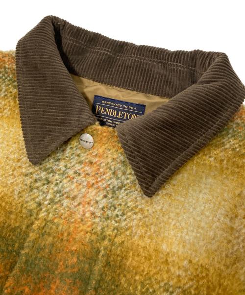 PENDLETON（ペンドルトン）PENDLETON (ペンドルトン) 襟コーデュロイボアジャケット オレンジ×ベージュ サイズ:Mの古着・服飾アイテム