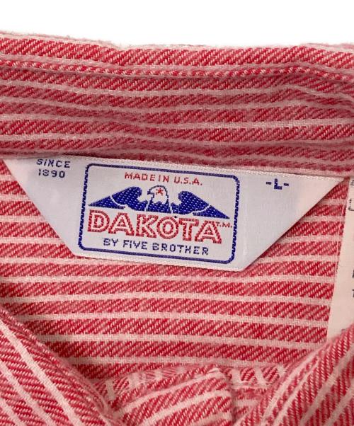 DAKOTA（ダコタ）DAKOTA (ダコタ) 80`Sストライプシャツ ピンク×ホワイト サイズ:L 未使用品の古着・服飾アイテム