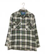 PENDLETONペンドルトン）の古着「70‘Sウールチェックシャツ」｜グリーン×ホワイト