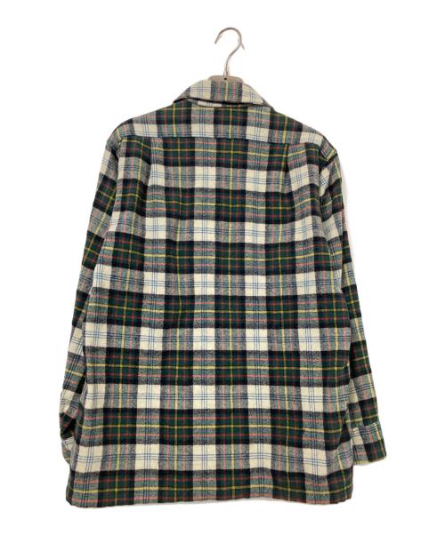 PENDLETON（ペンドルトン）PENDLETON (ペンドルトン) 70‘Sウールチェックシャツ グリーン×ホワイト サイズ:Sの古着・服飾アイテム
