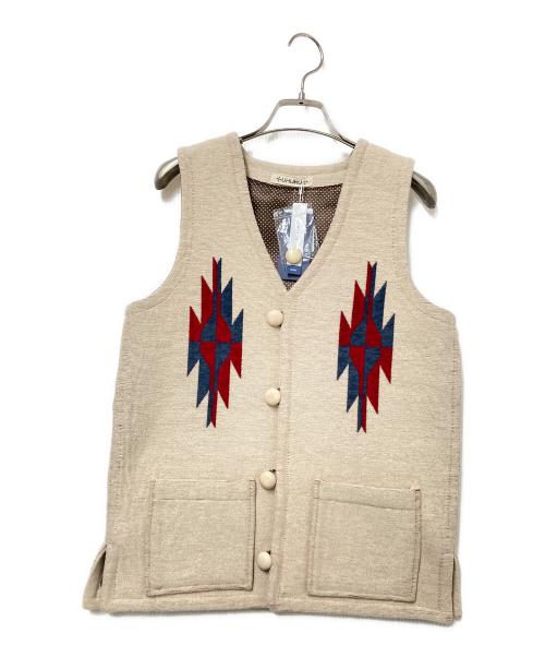 CHURU（チュル）CHURU (チュル) SHIPS (シップス) ジャカード ベスト ベージュ サイズ:ONE 未使用品の古着・服飾アイテム