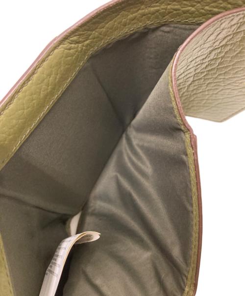 Maison Margiela（メゾンマルジェラ）Maison Margiela (メゾンマルジェラ) レザー エンベロープ ウォレット グリーン サイズ:下記参照の古着・服飾アイテム