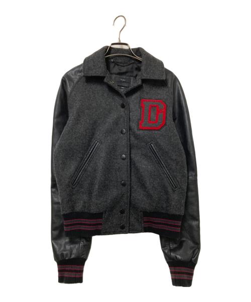 DIESEL（ディーゼル）DIESEL (ディーゼル) 切替レザースタジャン グレー×ブラック サイズ:下記参照の古着・服飾アイテム