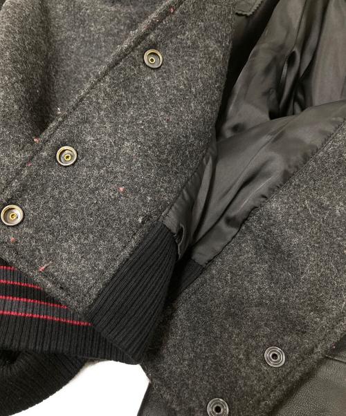 DIESEL（ディーゼル）DIESEL (ディーゼル) 切替レザースタジャン グレー×ブラック サイズ:下記参照の古着・服飾アイテム