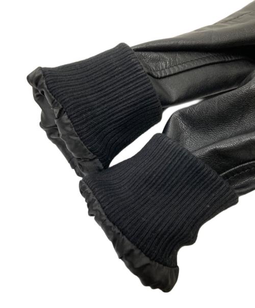DIESEL（ディーゼル）DIESEL (ディーゼル) 切替レザースタジャン グレー×ブラック サイズ:下記参照の古着・服飾アイテム