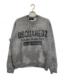 DSQUARED2（ディースクエアード）の古着「ラインストーンスウェット」｜グレー
