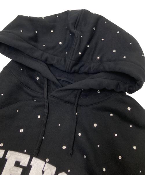 GIVENCHY（ジバンシィ）GIVENCHY (ジバンシィ) Logo Strass Hoodie ブラック サイズ:Lの古着・服飾アイテム