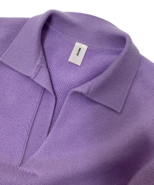 MEIAS（メイアス）MEIAS (メイアス) カシミヤスキッパーポロニット パープル サイズ:Mの古着・服飾アイテム