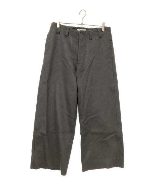amachi.（アマチ）amachi. (アマチ) カットオフ ウール ワイドパンツ グレー サイズ:5の古着・服飾アイテム