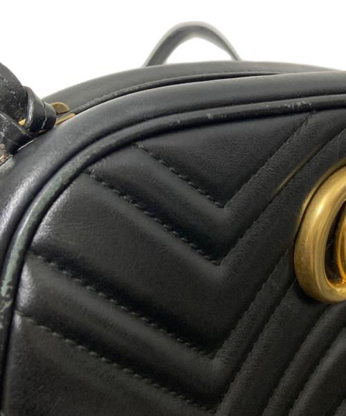 GUCCI（グッチ）GUCCI (グッチ) GGマーモント レザーショルダーバッグ ブラック サイズ:下記参照の古着・服飾アイテム