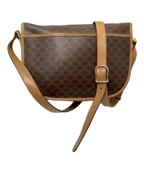 CELINE（セリーヌ）CELINE (セリーヌ) マカダムフラップショルダーバッグ ベージュ×ブラウン サイズ:下記参照の古着・服飾アイテム