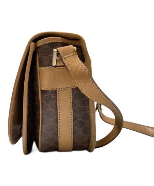 CELINE（セリーヌ）CELINE (セリーヌ) マカダムフラップショルダーバッグ ベージュ×ブラウン サイズ:下記参照の古着・服飾アイテム